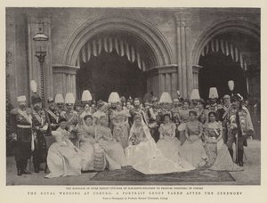 Le mariage royal à Cobourg, un groupe de portraits pris après la cérémonie - English Photographer