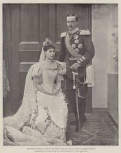 Le mariage royal à Cobourg, le grand-duc et la grande-duchesse de Hesse-Darmstadt