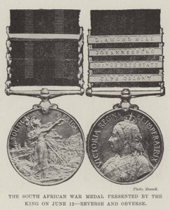 La médaille de la guerre sud-africaine présentée par le roi le 12 juin - English Photographer