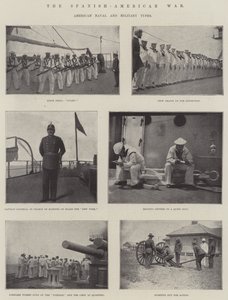 La guerre hispano-américaine, types navals et militaires américains