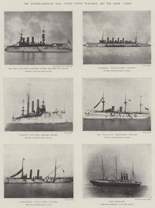La guerre hispano-américaine, navires de guerre des États-Unis et le paquebot Paris - English Photographer