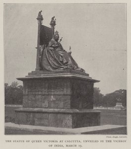 La statue de la reine Victoria à Calcutta, dévoilée par le vice-roi de l