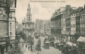The Strand, montrant Somerset House et St Clement Danes, Londres - English Photographer
