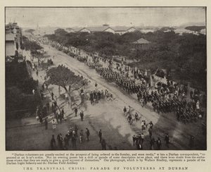 La crise du Transvaal, parade des volontaires à Durban - English Photographer