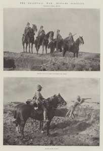 La guerre du Transvaal, hussards en reconnaissance