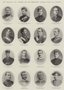La guerre du Transvaal, officiers et sous-officiers tués et blessés