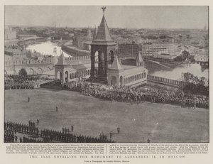 Le Tsar dévoilant le monument à Alexandre II à Moscou - English Photographer