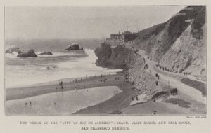 Le naufrage de la ville de Rio de Janeiro, plage, Cliff House et Seal Rocks, port de San Francisco - English Photographer