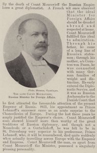 Feu Comte Mouravieff, ministre russe des Affaires étrangères - English Photographer