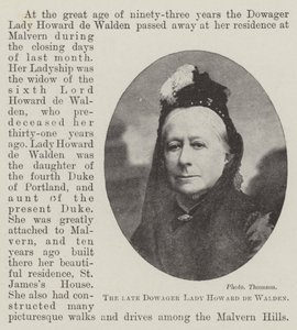 La défunte Dowager Lady Howard de Walden - English Photographer
