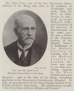 Le défunt Dr John Lowe, médecin extraordinaire du roi - English Photographer