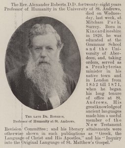 Feu Dr Roberts, Professeur d