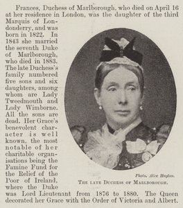 Feu la duchesse de Marlborough - English Photographer