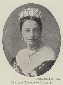 La défunte duchesse de Rutland - English Photographer