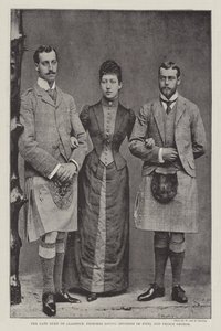 Feu le duc de Clarence, la princesse Louise (duchesse de Fife) et le prince George - English Photographer
