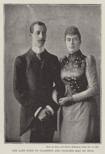 Feu le duc de Clarence et la princesse May de Teck - English Photographer