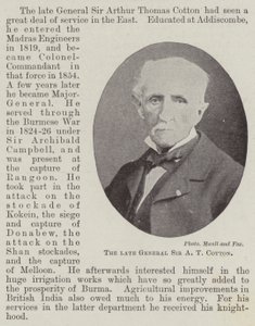 Le défunt Général Sir A T Cotton - English Photographer