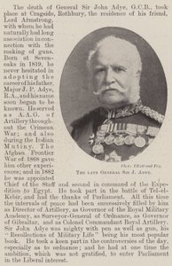 Feu le général Sir J Adye - English Photographer
