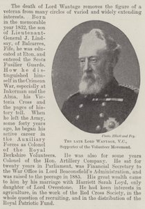 Le défunt Lord Wantage, VC, soutien du mouvement des volontaires - English Photographer