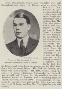Feu M. Adalbert Hay, ancien consul des États-Unis à Pretoria