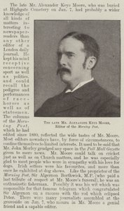 Feu M. Alexander Keys Moore, rédacteur en chef du Morning Post - English Photographer