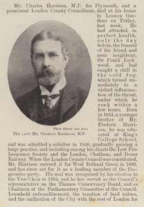 Feu M. Charles Harrison, MP - English Photographer