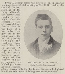 Feu M. E G Parslow, correspondant du Daily Chronicle - English Photographer