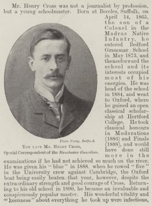 Feu M. Henry Cross, correspondant spécial du Manchester Guardian - English Photographer