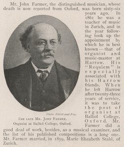 Feu M. John Farmer, organiste au Balliol College, Oxford - English Photographer
