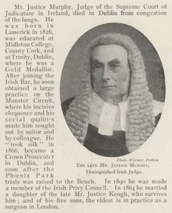 Feu M. Justice Murphy, juge irlandais distingué - English Photographer