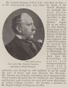 Feu M. Lennox Browne, spécialiste des maladies de la gorge - English Photographer