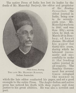 Feu M. Maneckji Barjorji, journaliste indien - English Photographer