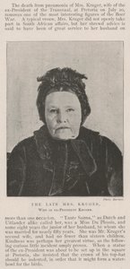 Feu Mme Kruger, épouse de l