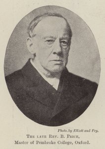 Feu le Révérend B Price, Maître du Pembroke College, Oxford - English Photographer