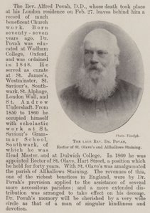 Feu Révérend Dr Povah, Recteur de St Olaves et Allhallows Staining - English Photographer