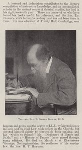 Feu révérend E Cobham Brewer, LLD - English Photographer