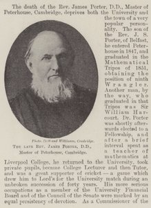 Feu Révérend James Porter, DD, maître de Peterhouse, Cambridge - English Photographer