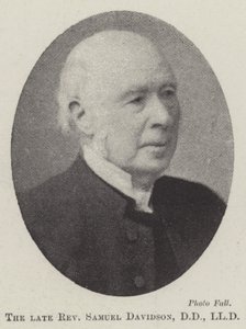 Le défunt révérend Samuel Davidson, DD, LLD - English Photographer