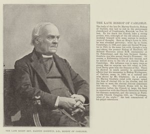Feu le très révérend Harvey Goodwin, DD, évêque de Carlisle - English Photographer