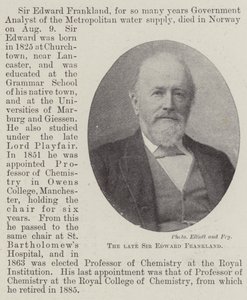 Feu Sir Edward Frankland - English Photographer