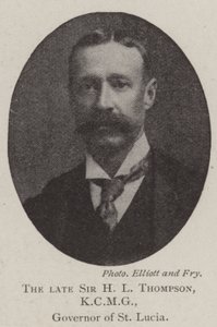 Feu Sir H L Thompson, KCMG, gouverneur de Sainte-Lucie - English Photographer