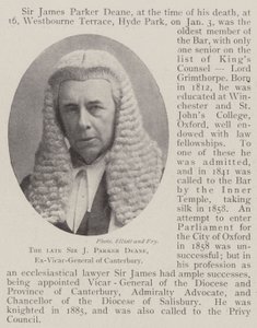Feu Sir J Parker Deane, ex-vicaire général de Canterbury