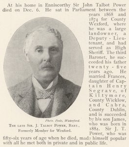 Feu Sir J Talbot Power, baronnet, ancien membre pour Wexford - English Photographer