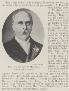 Feu Sir John B Monckton, greffier de la ville de Londres - English Photographer