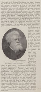 Feu Sir Noel Paton, RSA, limner de Sa Majesté pour l