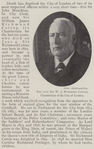 Sir W J Richmond Cotton, chambellan de la ville de Londres - English Photographer