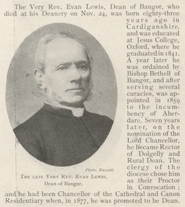 Feu le très révérend Evan Lewis, doyen de Bangor - English Photographer