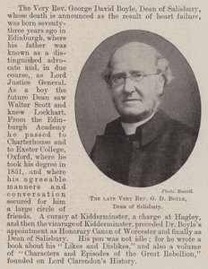 Feu Très Révérend G D Boyle, Doyen de Salisbury - English Photographer