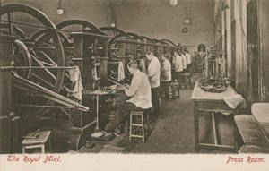 La salle de presse à la Monnaie Royale, Londres - English Photographer