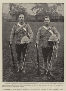 Cavaliers du 14e (Roi) Hussards en ordre de marche en tenue sud-africaine - English Photographer